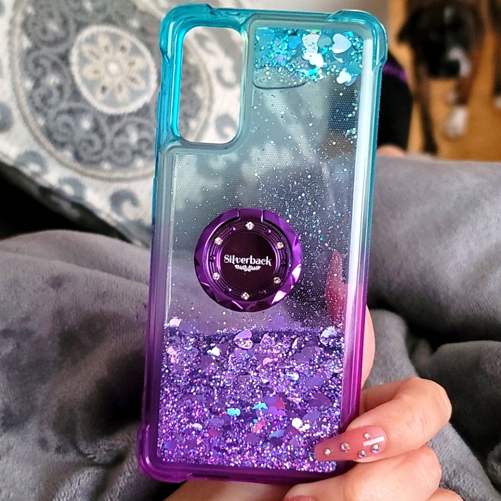 Glitzy phone case for galaxy s20+